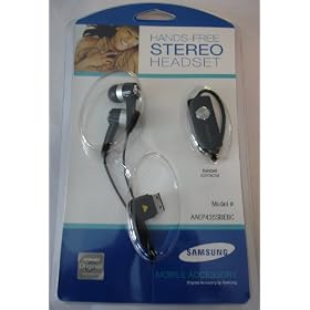 [Retail Packaging]Samsung Hands-free Stereo Soft-Gel Headset for Samsung R200 R500 R610 A517 A737 A747 i617 T409 T439 T539 T639 T729 T819 A513 A523 M510 M520