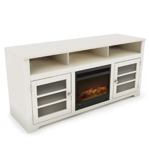 Sonax F-612-BWT West Lake 60-Inch Fireplace Bench, Warm White