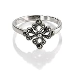 FOJO's Marcasite Gothic Flower Ring