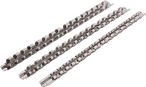 TEKTON 1885 1/4-Inch, 3/8-Inch, 1/2-Inch Drive Socket Holder Set, 3-Piece