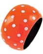 Orange Wood Polka Dotted Bangle Bracelet Fashion Jewelry