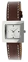 Peugeot Women's Silver-Tone Brown Leather Strap Watch #315BR