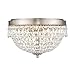 3 - Light Flush Mount with Clear Crystal Shade