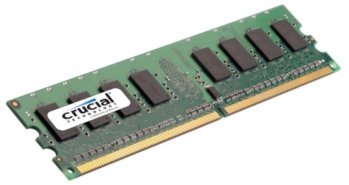 Crucial Technology CT12864AA53E 1GB 240-Pin PC2-4200 533Mhz DIMM DDR2 RAM Memory