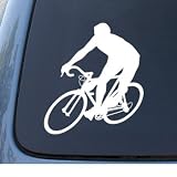 CYCLING - Bicycle Sport - Car, Truck, Notebook, Vinyl Decal Sticker #1208 | Vinyl Color: White