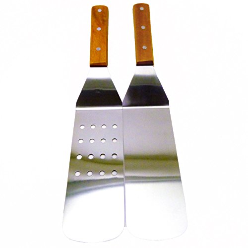 Turner Grill Spatula, Set of (2) 14½ - Inch Long Solid Stainless Steel New BBQ