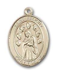 12K Gold-Filled St. Felicity Medal