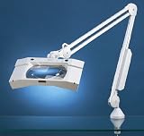 Luxo 17847LG WAVE+Plus Light Gray Magnifier w/30-inch Arm, Base and 3.5-Dio Lens (lamps included)