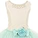 Little Girls Adorable Lace Pearl Taffeta Tulle Mesh Easter Flower Girl Dress