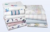 Kuddle-Up Baby Blanket 30 in. x 40 in./Case of 72/White/Blue/Cotton
