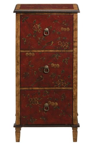 Amalia Bouquet Letter And Legal size File Cabinet, 3-DRAWER, ANT BOUQUET