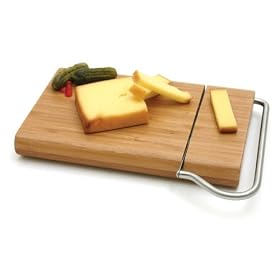 Swissmar Bamboo Board w Cheese Slicer Blade by Swissmar