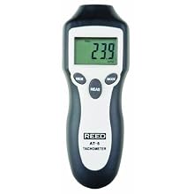 Reed AT-6 Photo Tachometer, 2 to 99999 rpm, +/-0.05% Accuracy