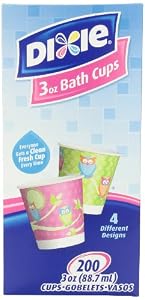 Dixie 3-Ounce Cups, Assorted Patterns, 200-Count Box (Pack of 6)