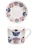 Queens Churchill China Cupcakes Teacup and Saucer, Fine China