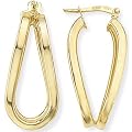 Twist Hoop Earrings in 9Ct Gold 25x10mm