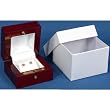 Rosewood Locking Earring Gift Box Jewelry Case Display