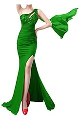 Sexy 2015 Chiffon Slit One Shoulder Party Dress 