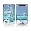 Flower Burst Blue Design Protective Skin Decal Sticker for Motorola RAZR V3/ V3i/ V3c/ V3m/ V3r/ V3t Cell Phones