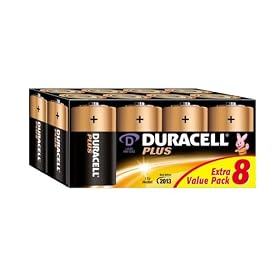 Duracell Plus Batteries D 8 Pack