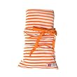 giggle Better Basics Fitted Stripe Crib Sheet - Orange (organic Cotton)