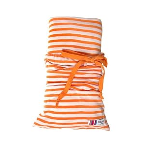 giggle Better Basics Fitted Stripe Crib Sheet - Orange (organic Cotton)