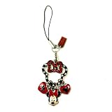 Disney Minnie Mouse Luxury Red Heart Blink Diamond handheld & Cell Phone Charm Strap
