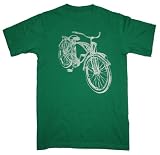 Happy Family Vintage Cruiser Bike Mens T-Shirt – X-Large – Green
