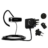 International Wall / AC Charger for the Samsung Bluetooth Headset WEP 180 - Gomadic Brand w/ TipExchange Technology