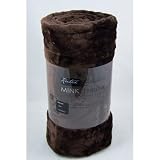 Extra Large Mink Faux Fur Throw 200cm x 240cm Java Chocolate