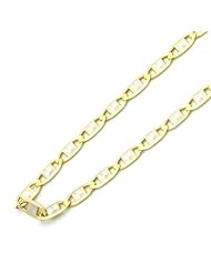 14K Two-Tone Gold 3mm Valentino Chain Necklace 20"