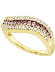 0.67CTW COGNAC DIAMOND LADIES FASHION BAND