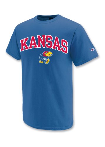 NCAA Unisex Adult Kansas Jayhawks Champion Jersey Tee Shirt (Royal,Large)