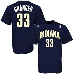 NBA adidas Indiana Pacers #33 Danny Granger Navy Blue Player T-shirt