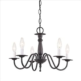 Sea Gull Lighting 3121-72 Traditional Five-Light Chandelier, Olde Iron Finish by Sea Gull Lighting