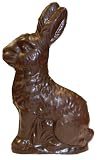 Dark Chocolate Easter Bunny Rabbit 1lb Solid Chocolate