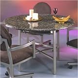 Dunhill Marble Top Dining Table Base Finish: Phantom, Table Style: 48" Trav ....
