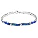 Sterling Silver Blue Opal Link Bracelet