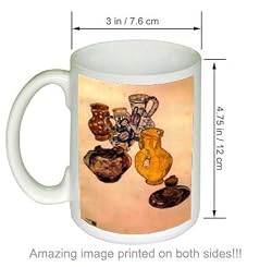 "Ceramics, Peasant Jugs Artist Egon Schiele Art COFFEE MUG "