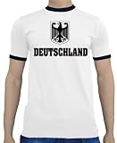 Deutschland - Weltmeisterschaft Kontrast / Ringer T-Shirt S-XXL div. Farben