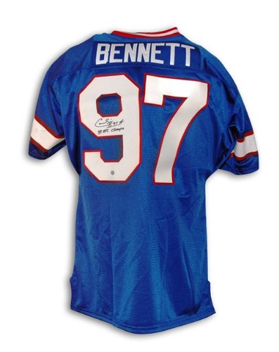 Cornelius Bennett Autographed/Hand Signed Buffalo Bills Throwback Jersey Inscribed ''4X AFC Champs''