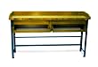 GROBET JEWELERS WORKBENCH DOUBLE WITH METAL LEGS