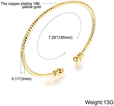 WuBeFine Bride Wedding Gifts Fashion Women 18k Gold Bracelet Fine Jewelry