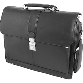 Buy New Mancini Grain Leather Triple Compartment Laptop Briefcase by Mancini-Canada