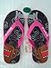 Domo-Kun Dance Pink Black Flip Flop Sandals