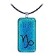 CAPRICORN Zodiac - Dichroic Glass Pendant Charm with .925 bail