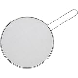 Harold Import Company Splatter Screen Steel Guard Strainer, 9", Silver
