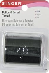 Singer Button & Carpet Thread, 50 Yards, Black