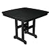 Polywood Outdoor Furniture Nautical 37 Inch Dining Table, Black-Recycled Plastic Materials