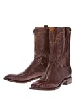 Lucchese T0159 Lizard Cowboy Boots Mens - Sport Rust